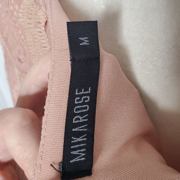 NEW MIKAROSE dress the Elise dusty rose lace short sleeve modest M - Picture 8 of 11